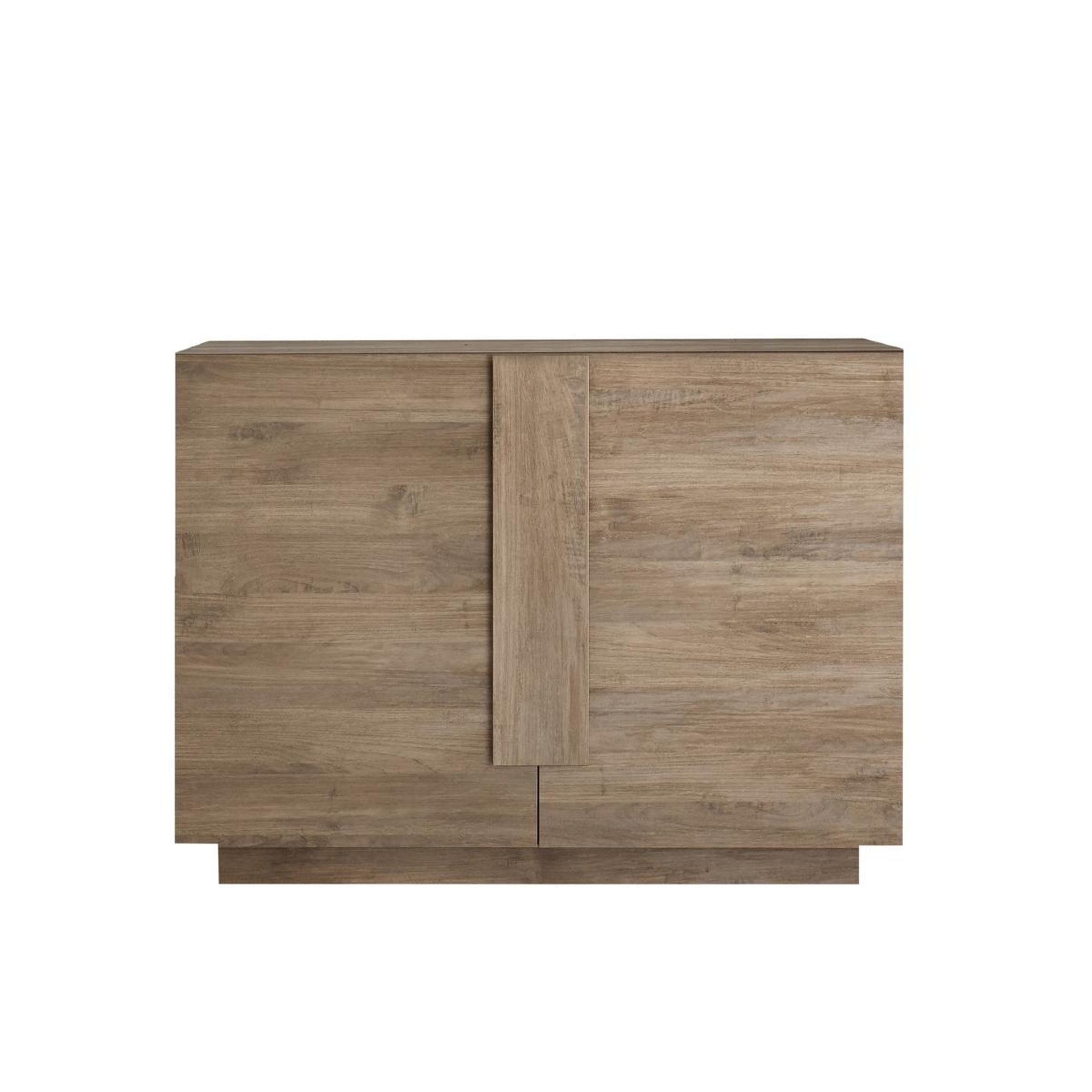 JLC KREATION Buffet de rangement 2 portes décor bois 120cm terra