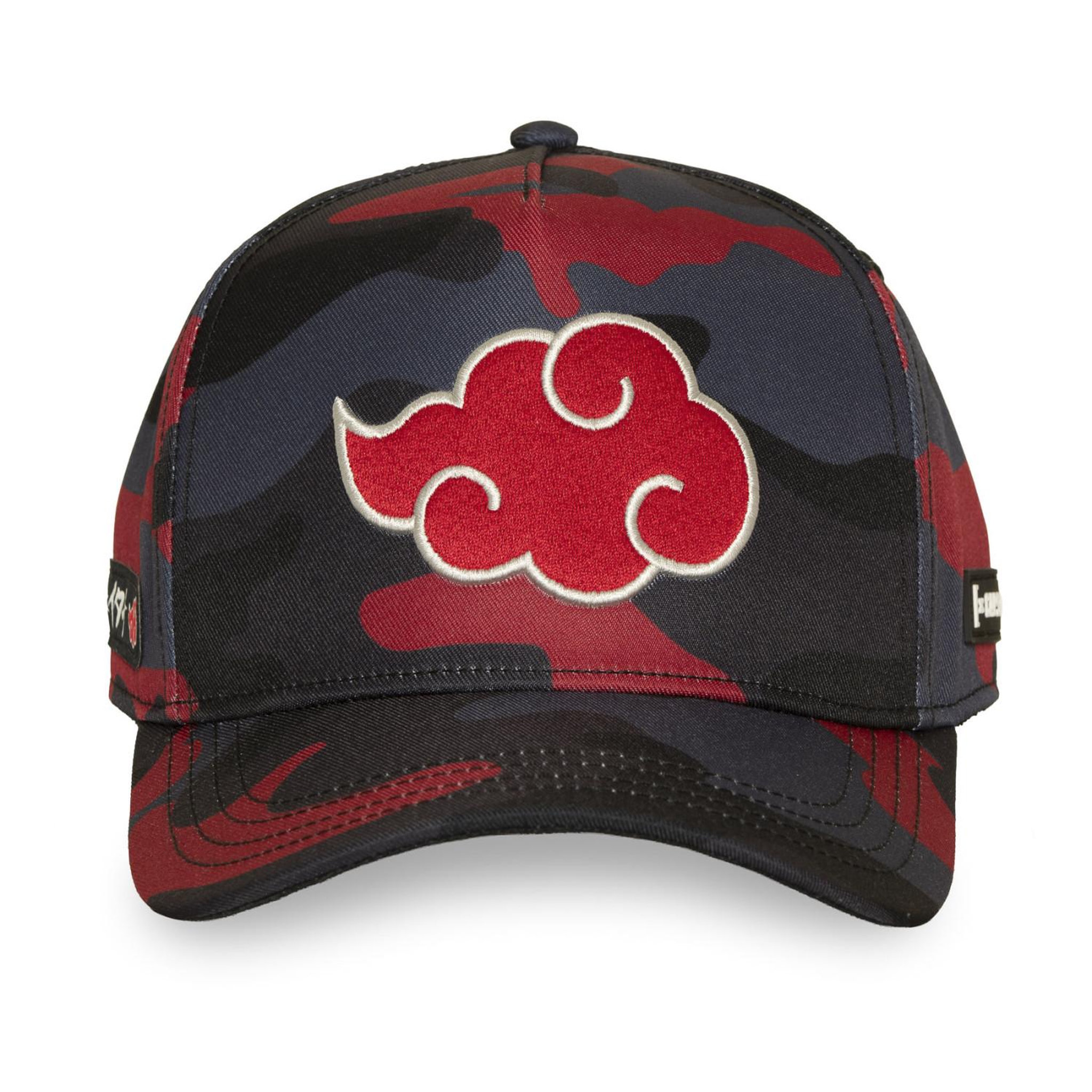Voir la diapositive 2 : CAPSLAB Casquette trucker premium avec logo brodé Naruto Shippuden Red Camo