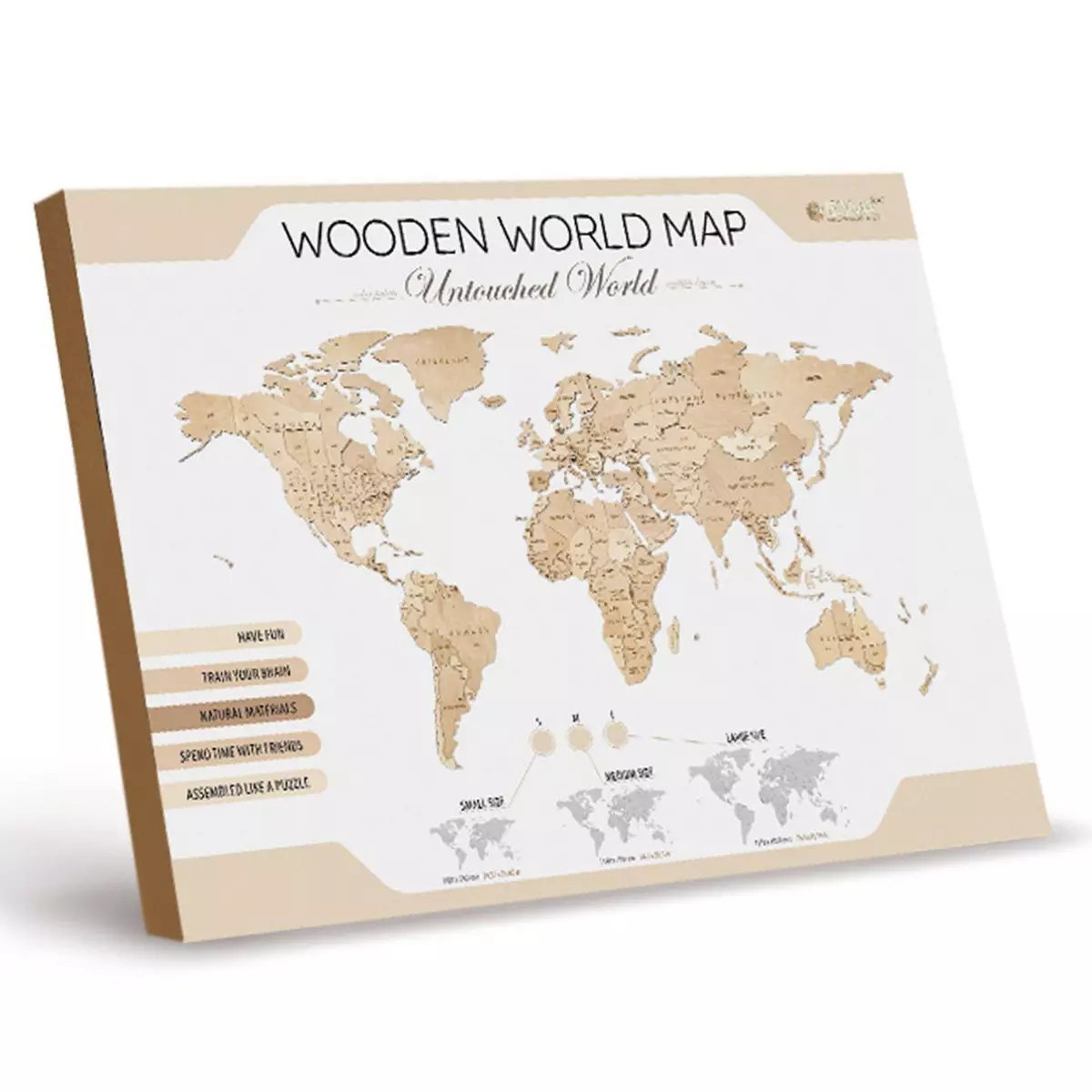 ECO WOOD ART Puzzle en bois Mappemonde 144 cm