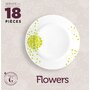 Service d'assiettes 18 pièces Porcelaine FLOWERS 