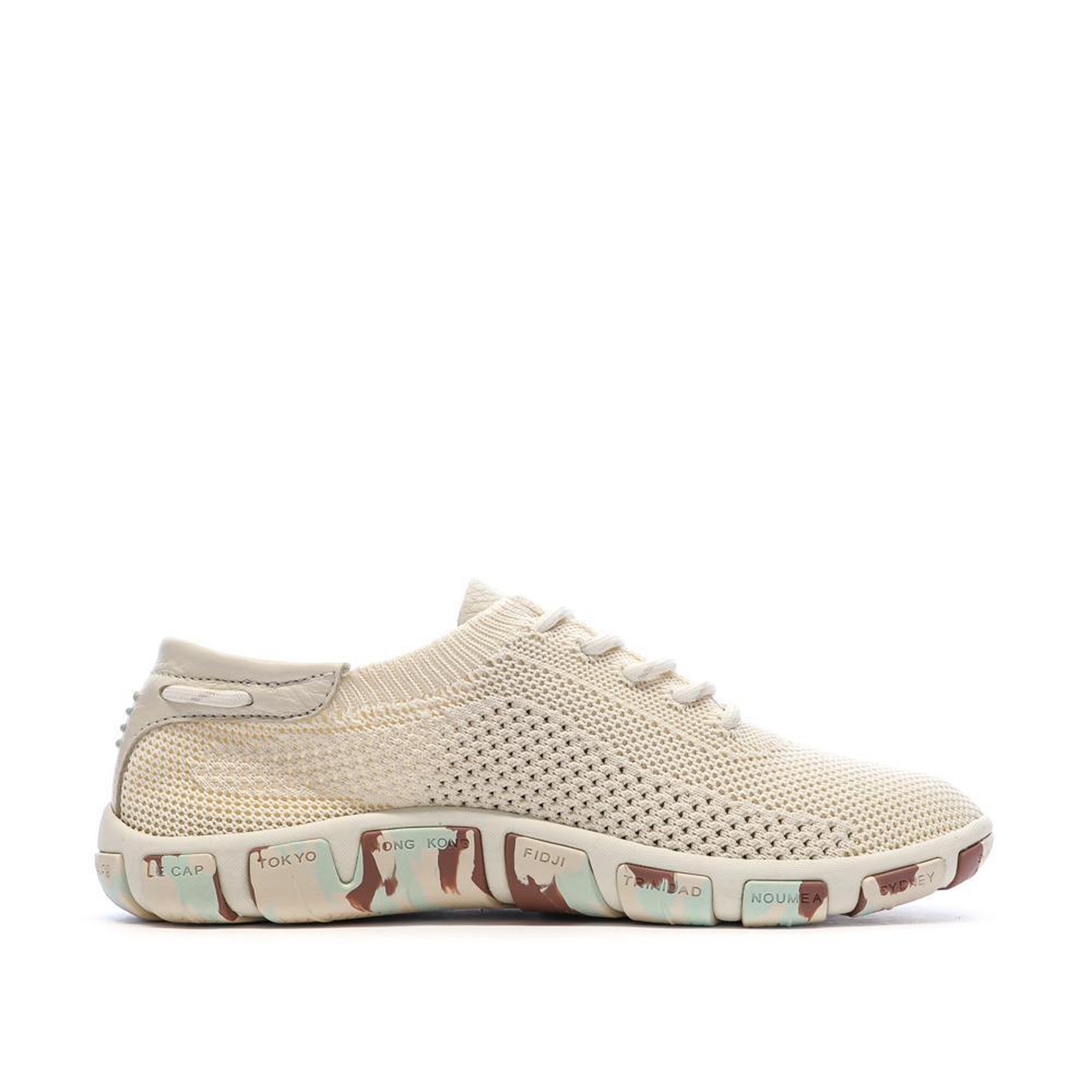 Voir la diapositive 3 : TBS Baskets beige femme tbs tennis eco pet camo