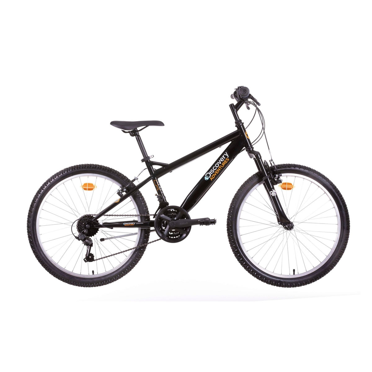 DISCOVERY ADVENTURES Vélo enfant (140/160 cm) - VTT 24'' Rigide Garçon  Discovery Adventures - 18 Vitesses - Fourche Télescopique - Dérailleur Shimano - Freins V-Brake