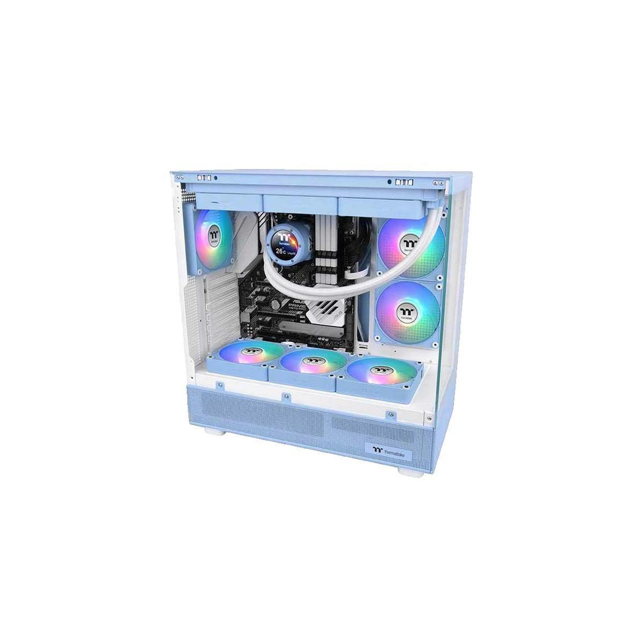 Voir la diapositive 2 : Thermaltake Ventilateur Thermaltake CT120 EX ARGB Sync bleu hydrangea