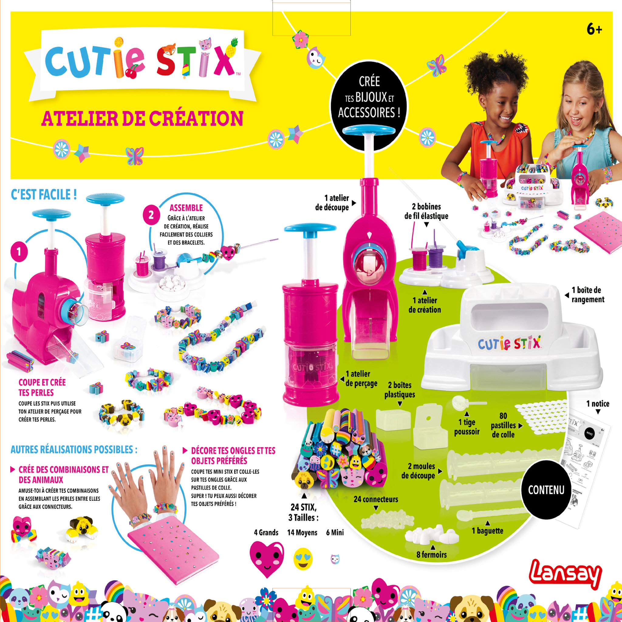 Voir la diapositive 3 : LANSAY Cutie stix - Atelier de création de bijoux et accessoires
