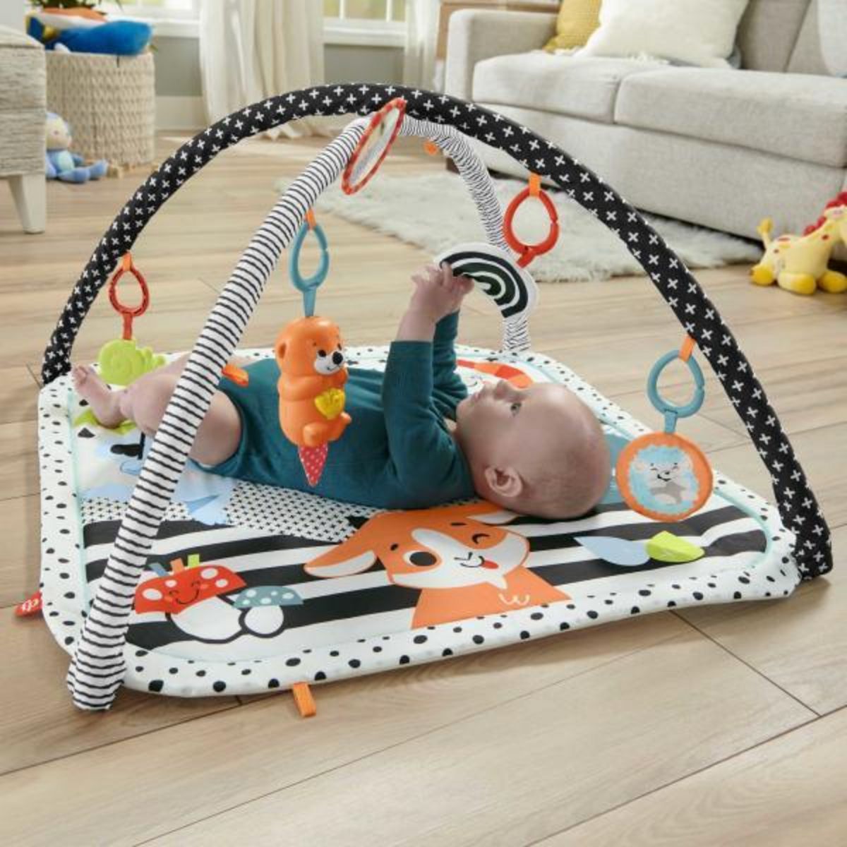 FISHER PRICE Fisher-Price - Mon Tapis d'activités 3 en 1 sensoriel - Tapis Bébé - Des la naissance HBP41