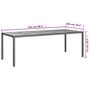Voir la diapositive 6 : VIDAXL Table de jardin Noir 250x100x75 cm Resine tressee