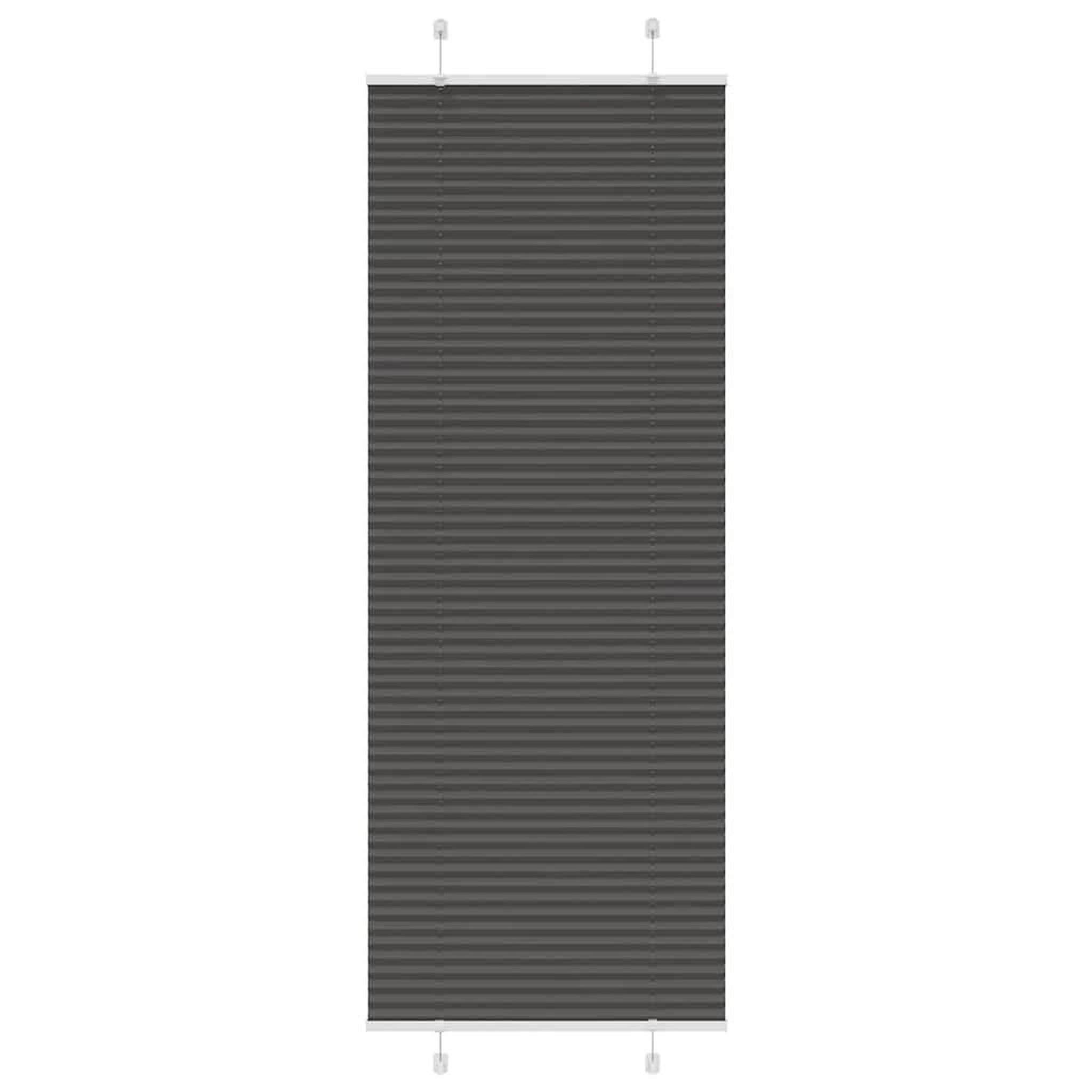 VIDAXL Store plisse noir 70x200 cm largeur du tissu 69,4 cm polyester