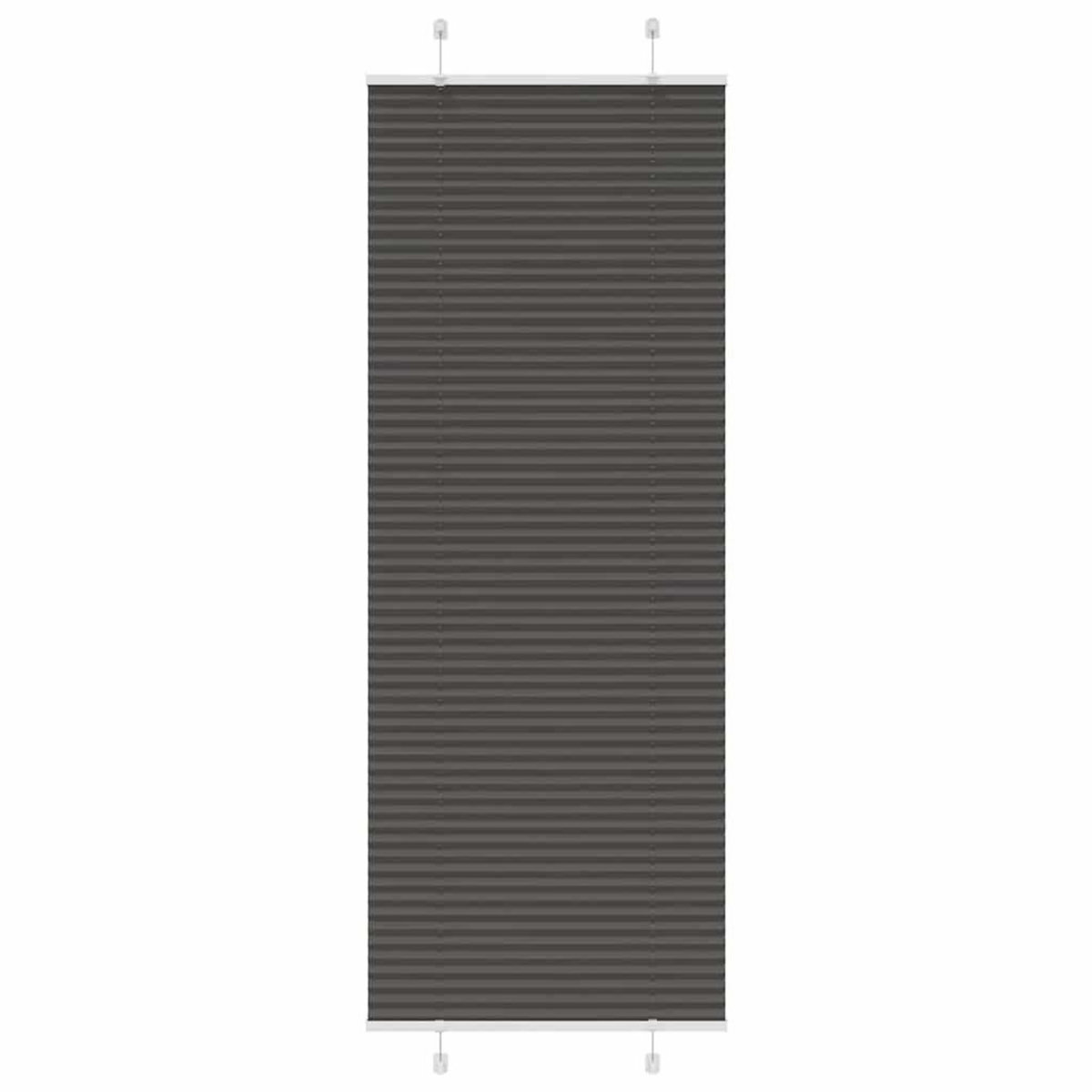 VIDAXL Store plisse noir 70x200 cm largeur du tissu 69,4 cm polyester