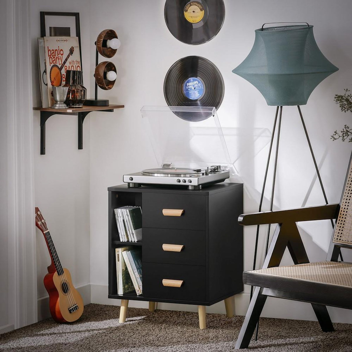 SOBUY SoBuy - Table De Chevet à 3 tiroirs - Nordique - FBT95