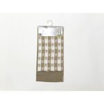 SOLEIL D'OCRE Lot de 2 torchons en coton COEUR taupe, jacquard 50x70 cm