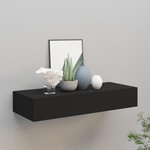 VIDAXL Etagere a tiroir murale Noir 60x23,5x10 cm MDF