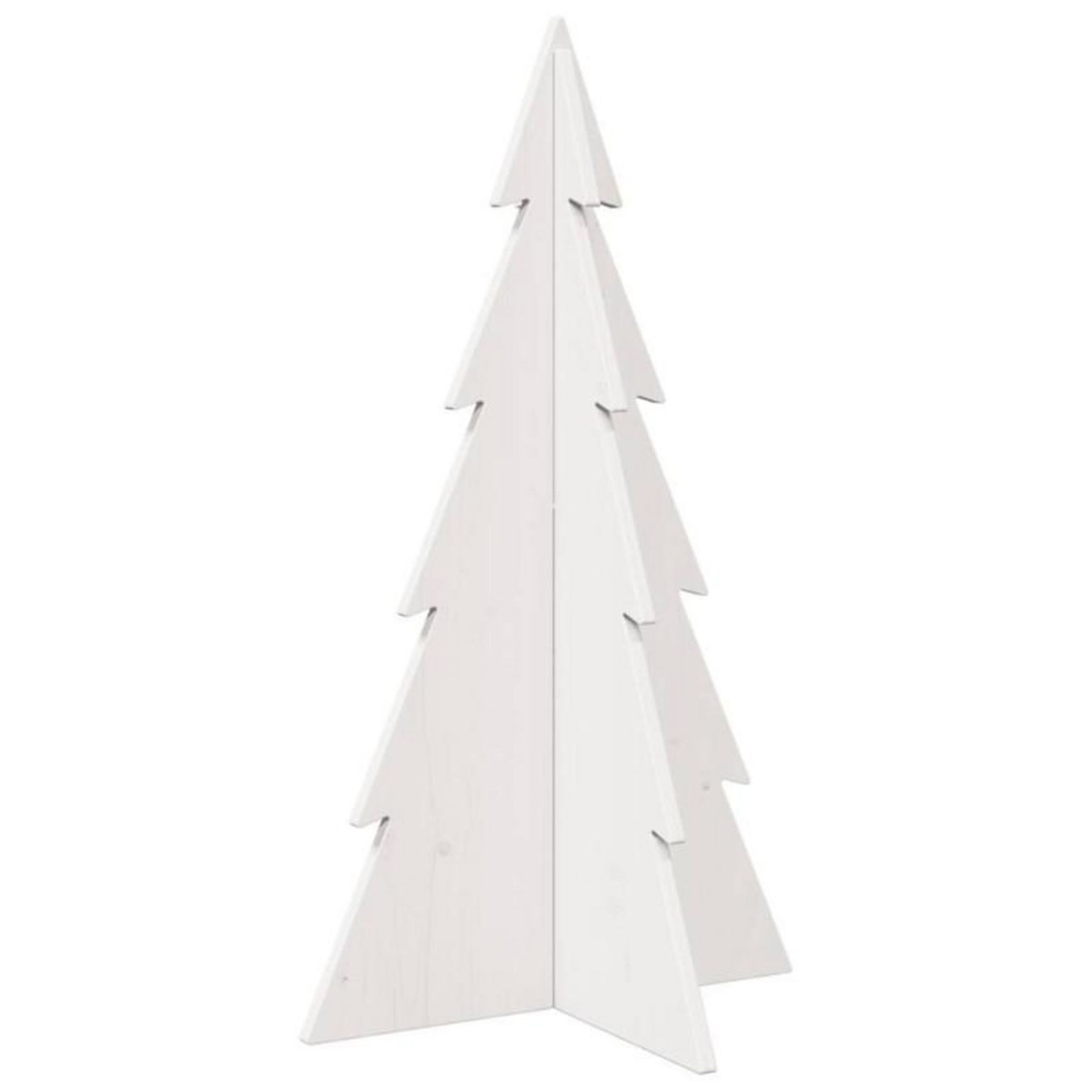 VIDAXL Arbre de Noël en bois pour décoration blanc 80 cm pin massif