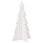 Voir la diapositive 2 : VIDAXL Arbre de Noël en bois pour décoration blanc 80 cm pin massif
