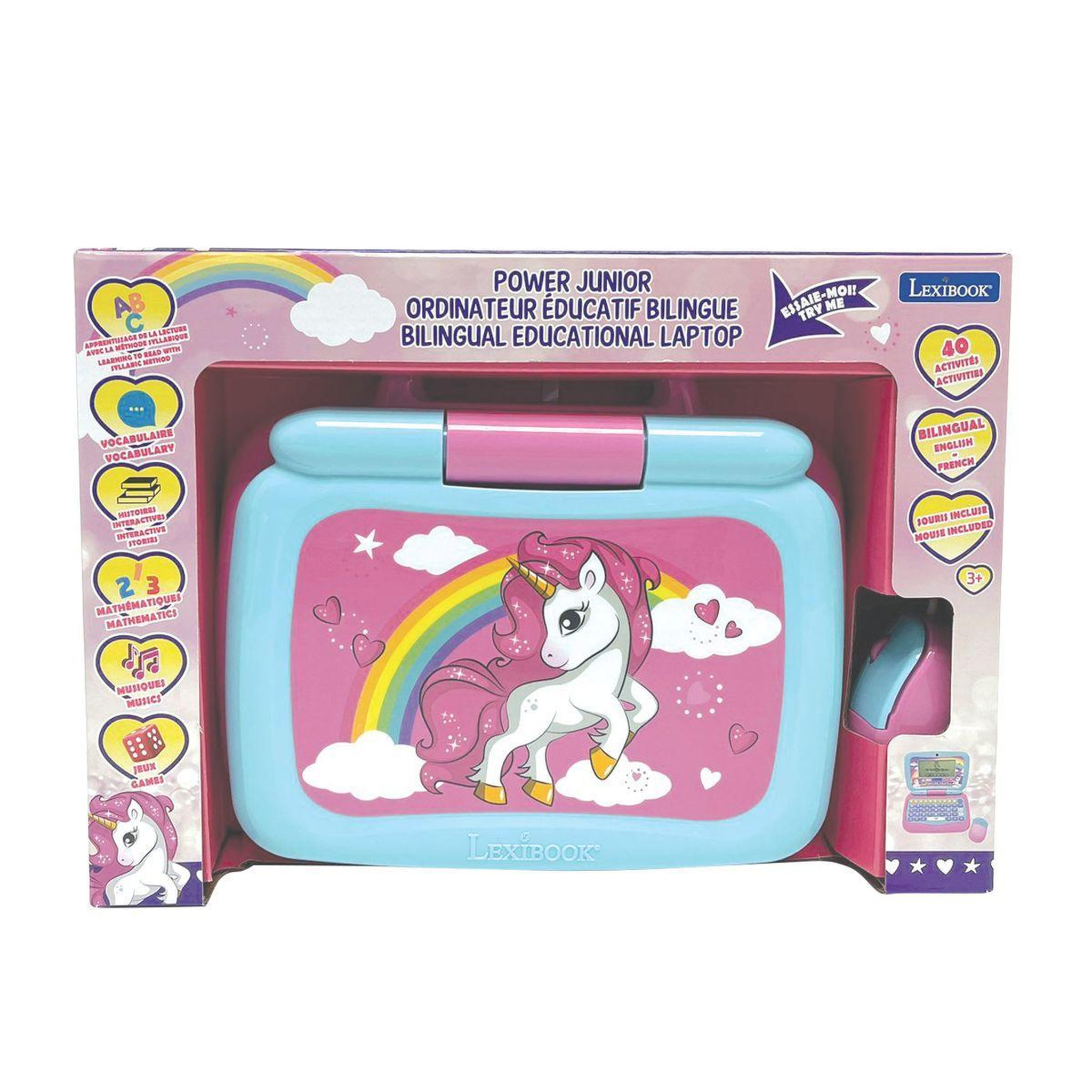 Voir la diapositive 3 : Lexibook Mon premier ordinateur éducatif Licorne (EN/FR)