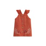 Petit Béguin Robe enfant en velours côtelé Manouk. Coloris disponibles : Orange