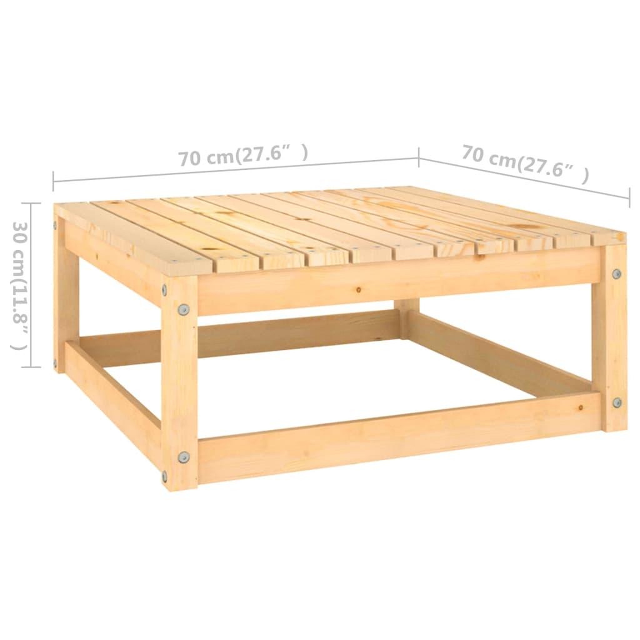 Voir la diapositive 6 : VIDAXL Salon de jardin 13 pcs avec coussins Bois de pin massif
