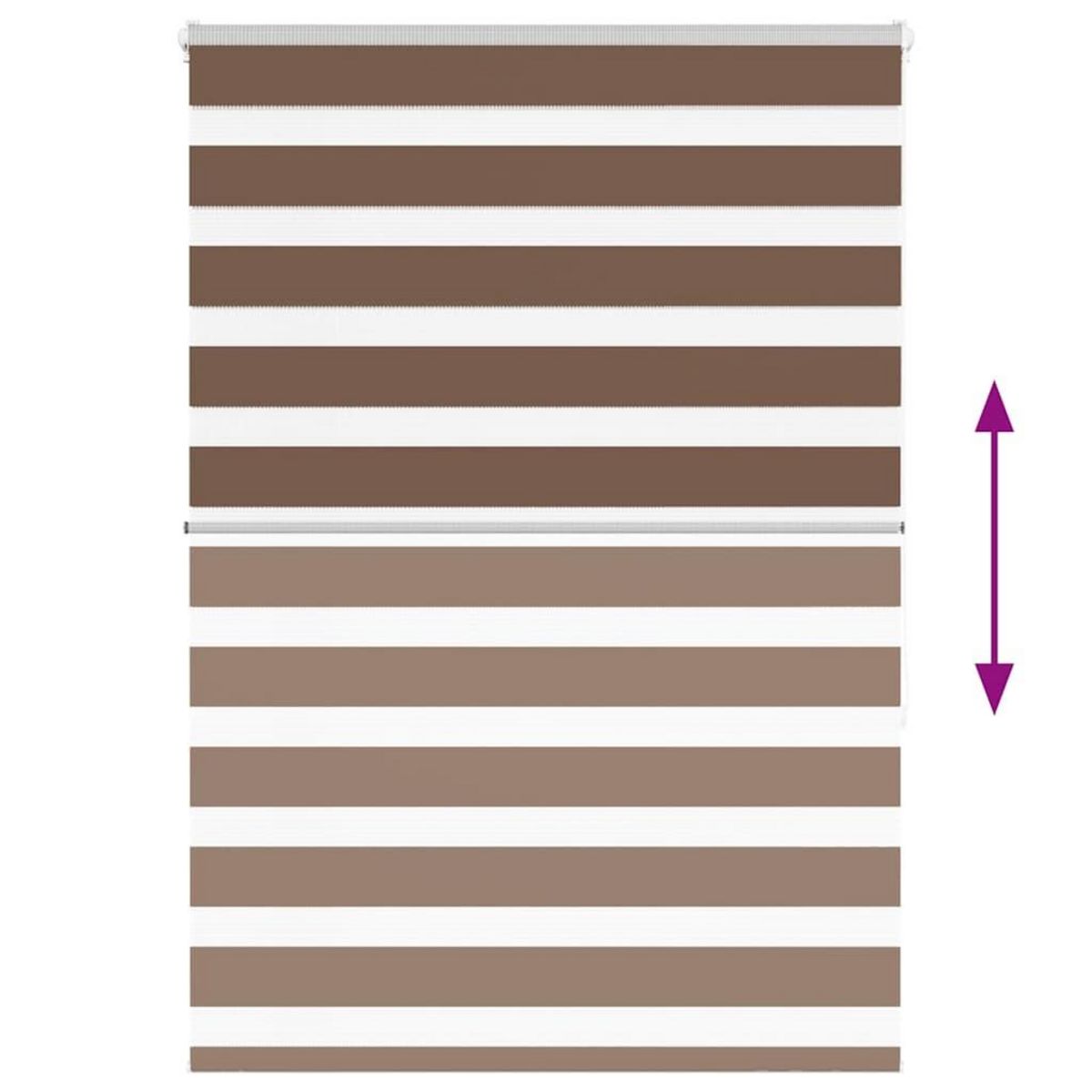 VIDAXL Store zebre marron 105x150cm largeur du tissu 100,9cm polyester