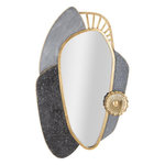 Paris Prix Miroir Mural Design  Art  90cm Gris & Or