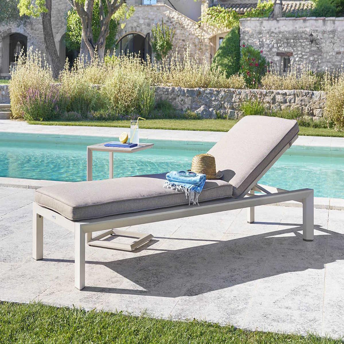 HESPERIDE Transat en aluminium évasion Argile - Hespéride