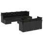 Voir la diapositive 2 : VIDAXL Salon de jardin 11 pcs avec coussins noir resine tressee
