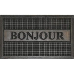 Paris Prix Tapis d'Entrée  Bonjour  45x75cm Noir