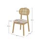 Voir la diapositive 4 : Rendez vous déco Lot de 2 chaises en bois clair, tissu beige et rotin synthétique - Maria