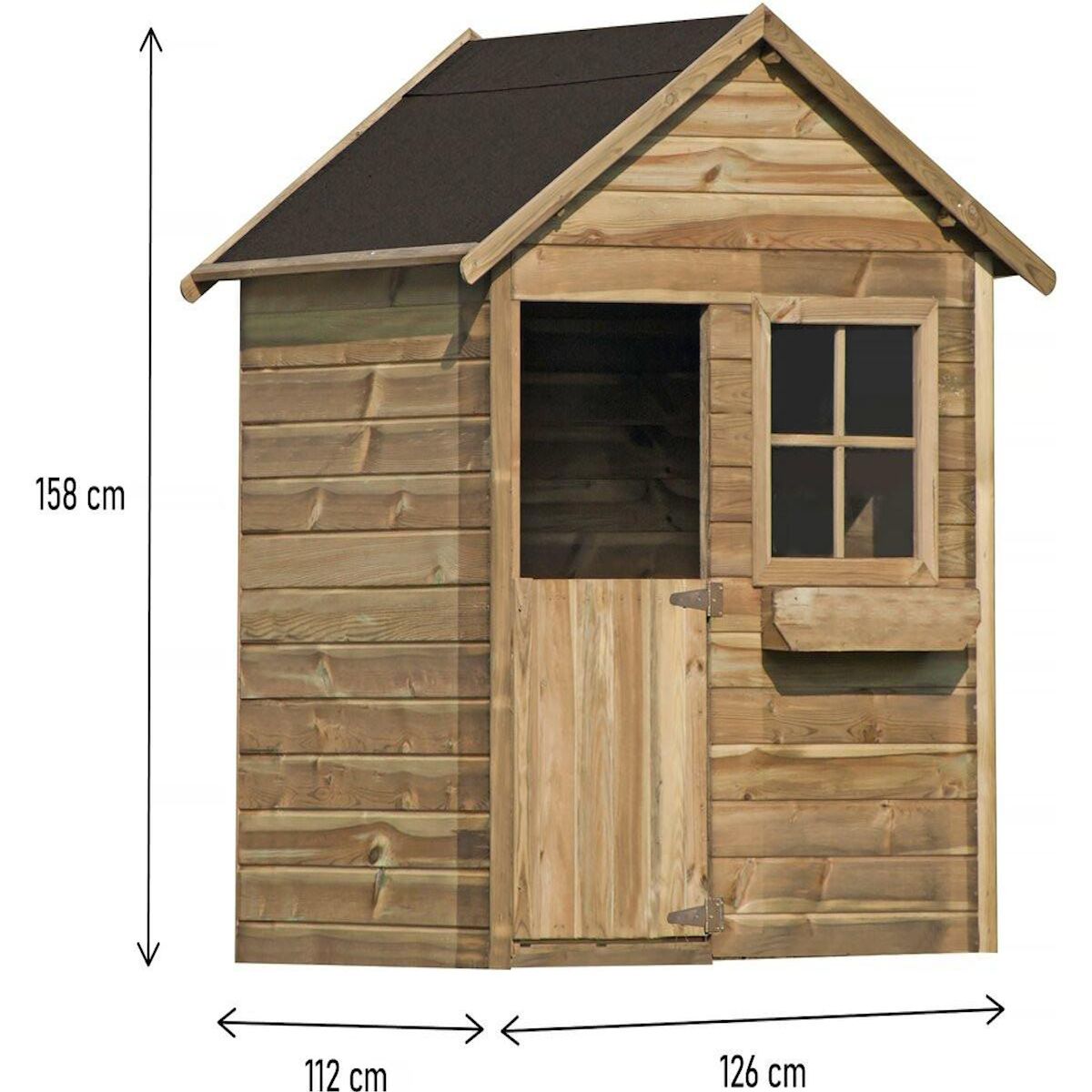 Habitat et Jardin Maisonnette  Coccinelle  - 126 x 112 x 158 - Bois