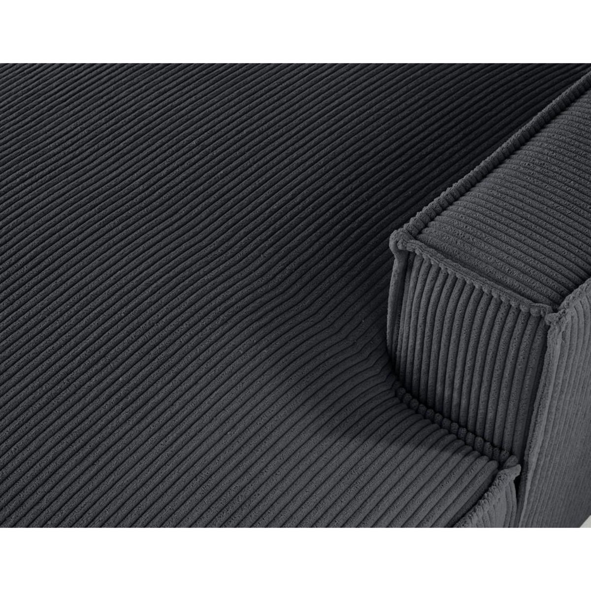 LISA DESIGN Spiaggia - canapé d'angle droit - forme arrondie - 5 places - en velours côtelé