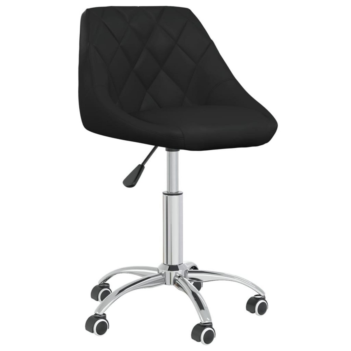 VIDAXL Chaises pivotantes a manger lot de 6 noir similicuir