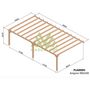 Voir la diapositive 2 : JARDIDECO Pergola adossée en lamellé-collée Avignon 900 x 500 cm - Mardeland