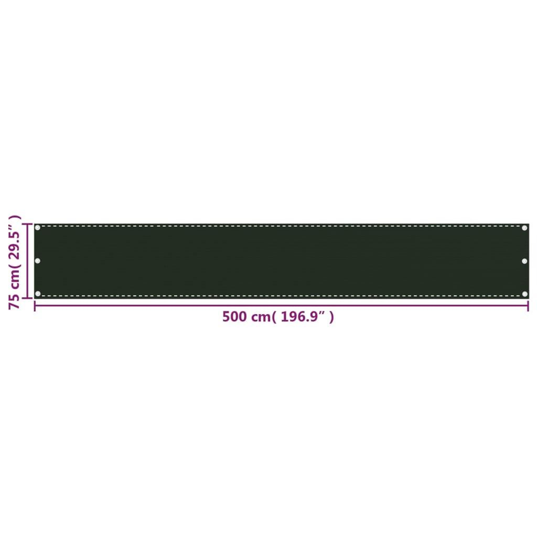 Voir la diapositive 6 : VIDAXL Ecran de balcon Vert fonce 75x500 cm PEHD