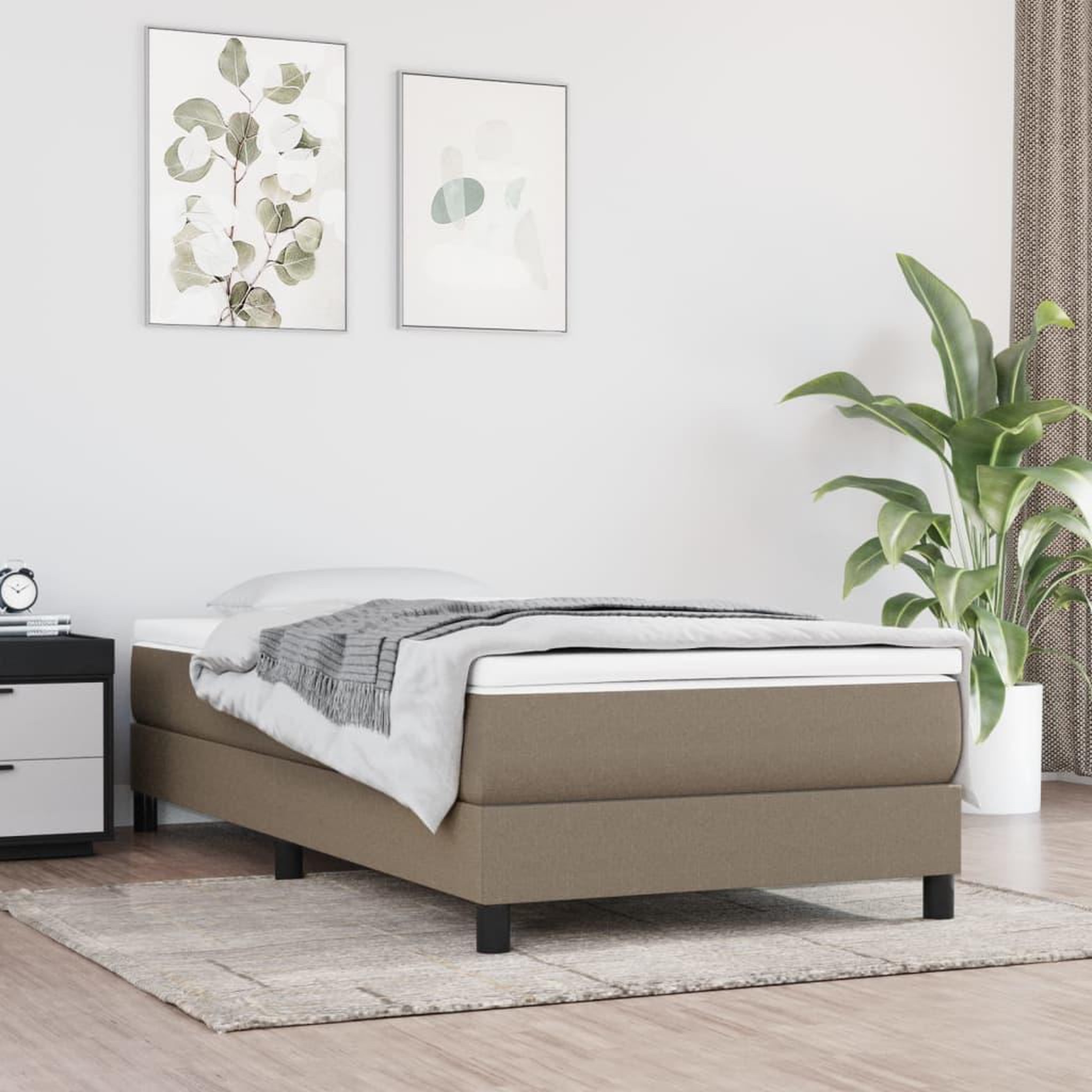 VIDAXL Cadre de lit sans matelas taupe 80x200 cm tissu