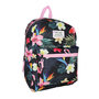 Voir la diapositive 2 : Sac à dos 1 compartiment noir à fleurs