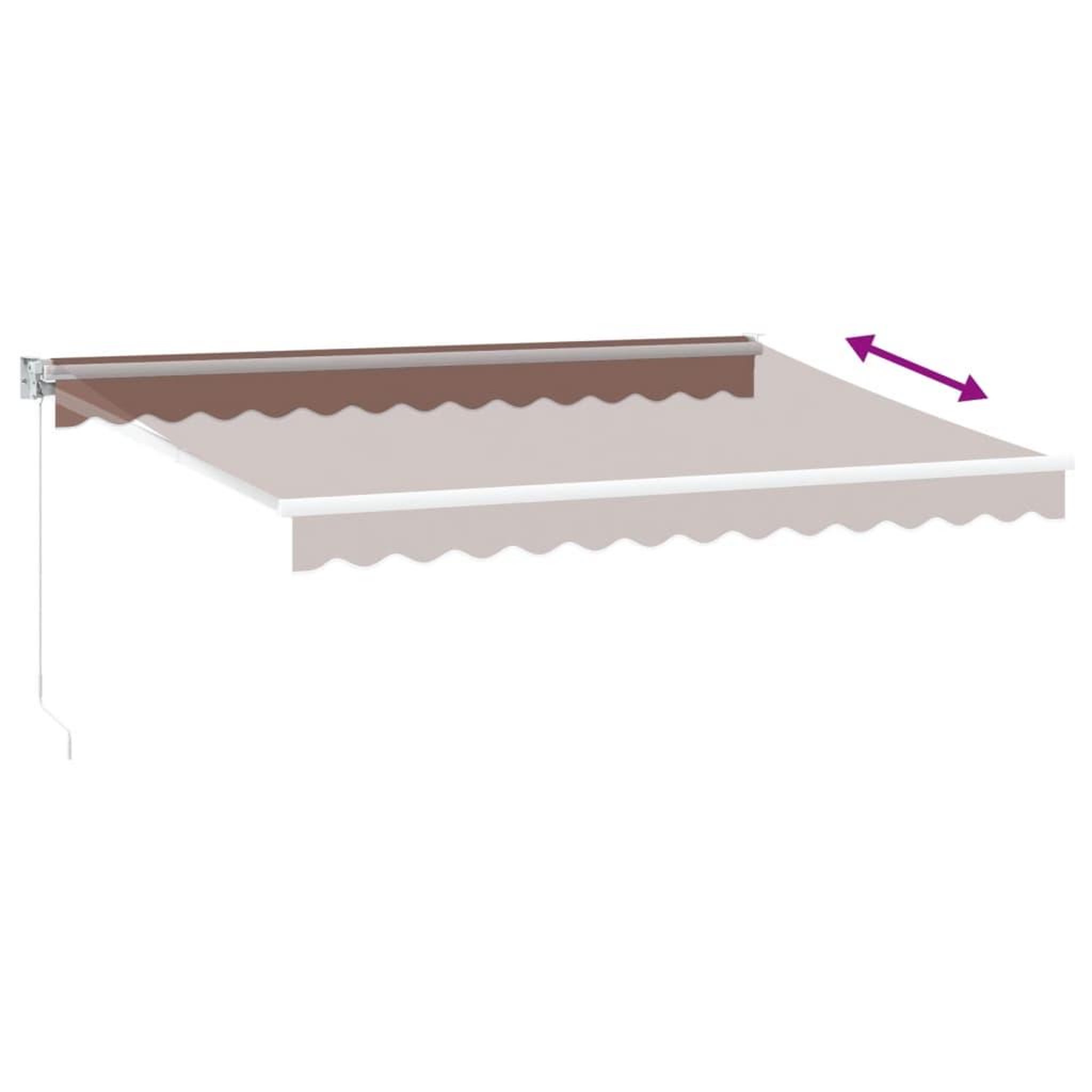Voir la diapositive 5 : VIDAXL Auvent manuel retractable marron 350x250 cm