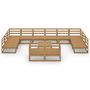 Voir la diapositive 3 : VIDAXL Salon de jardin 13 pcs bois de pin massif