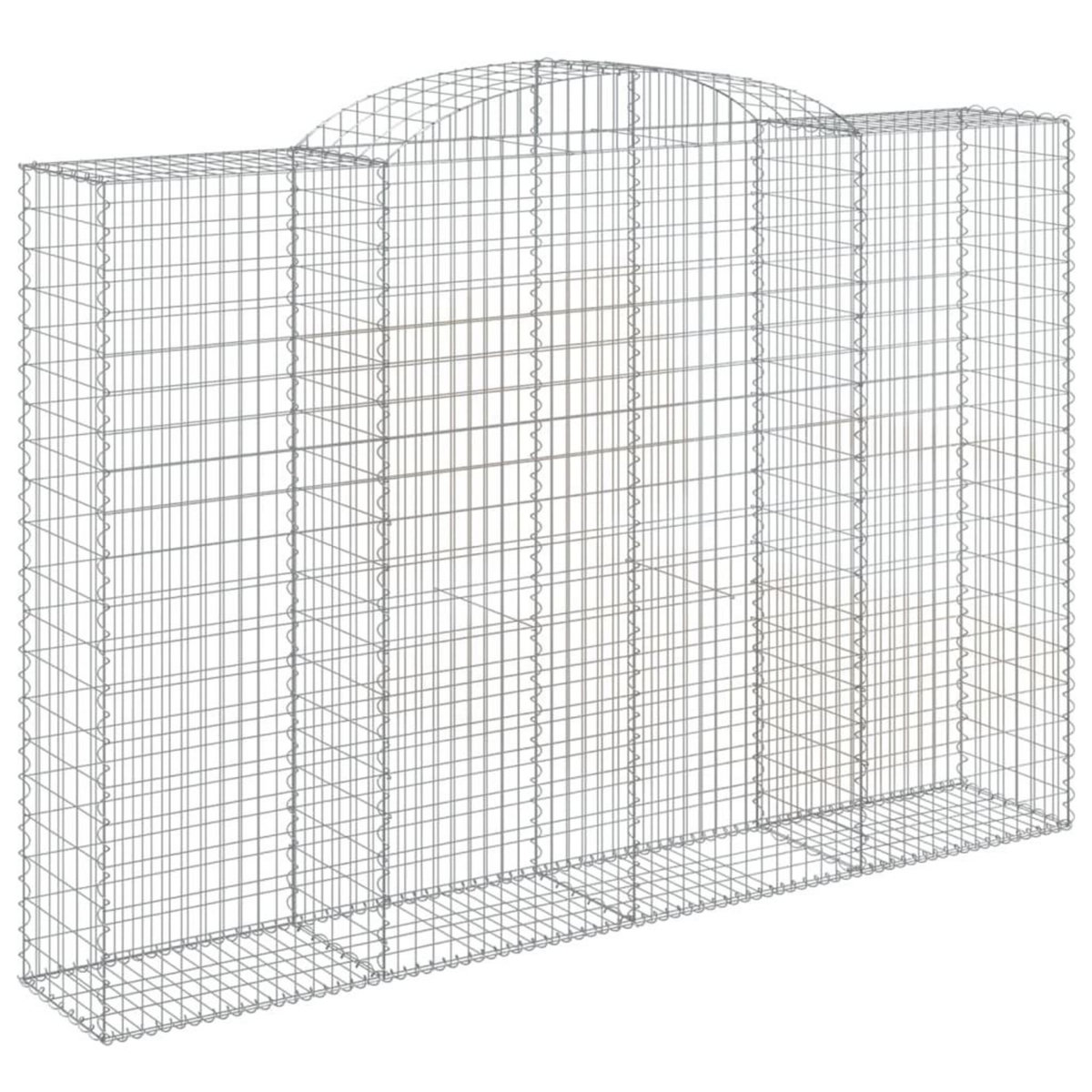 VIDAXL Paniers a gabions arques 8 pcs 300x50x200/220 cm Fer galvanise