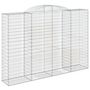 Voir la diapositive 3 : VIDAXL Paniers a gabions arques 8 pcs 300x50x200/220 cm Fer galvanise