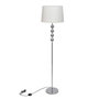 Voir la diapositive 1 : VIDAXL Lampadaire avec support haut Decoration a 4 boules Blanc