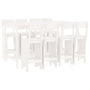 Voir la diapositive 2 : VIDAXL Ensemble de bar de jardin 9 pcs blanc bois de pin massif