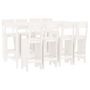 Voir la diapositive 2 : VIDAXL Ensemble de bar de jardin 9 pcs blanc bois de pin massif