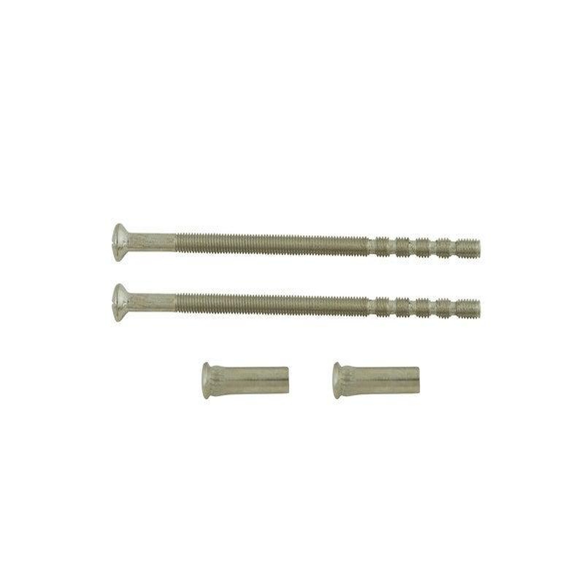 CENTRALE BRICO Lot De 2 Vis Et 2 Douilles Acier Nickelé, L.9 X L.0.7