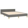Voir la diapositive 5 : VIDAXL Cadre de lit sans matelas gris fonce 140x200 cm tissu