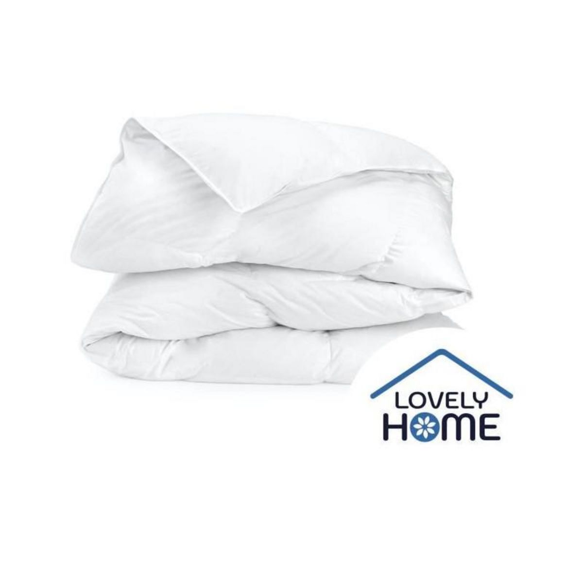 LOVELY HOME Couette 220 x 240 cm - LOVELY HOME - Chaude - 450 g/m² - Anti-acariens - 2 personnes - Blanc