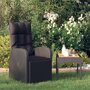Voir la diapositive 1 : VIDAXL Chaise inclinable de jardin et coussin Resine tressee Noir