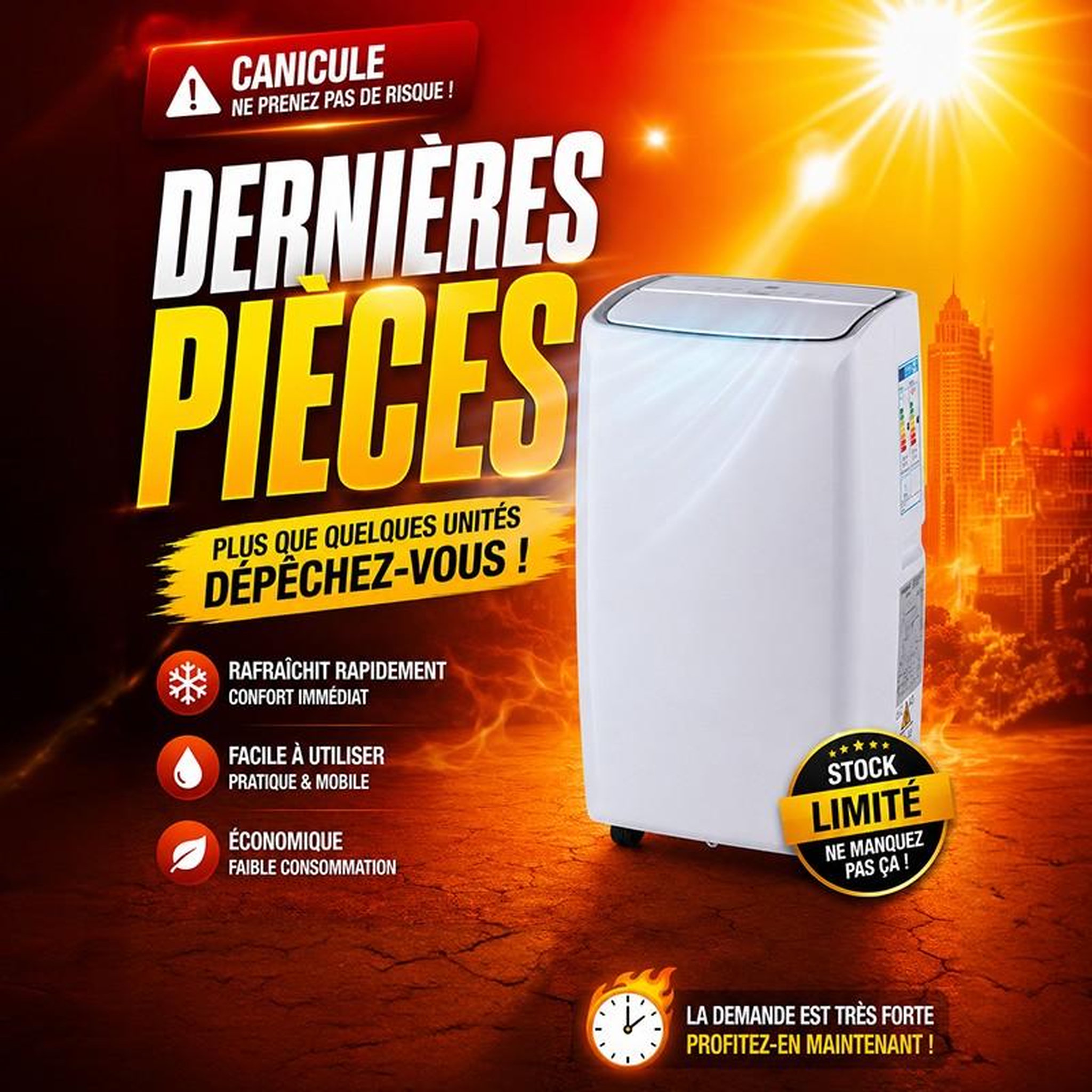 Voir la diapositive 2 : AARKE Kooper - 5925931 - Blanc - Climatiseur Portable - 12000 Btu - Chaud/froid