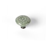 CENTRALE BRICO Bouton de meuble Rond porcelaine brillant vert H.27 x l.44 x P.44 mm