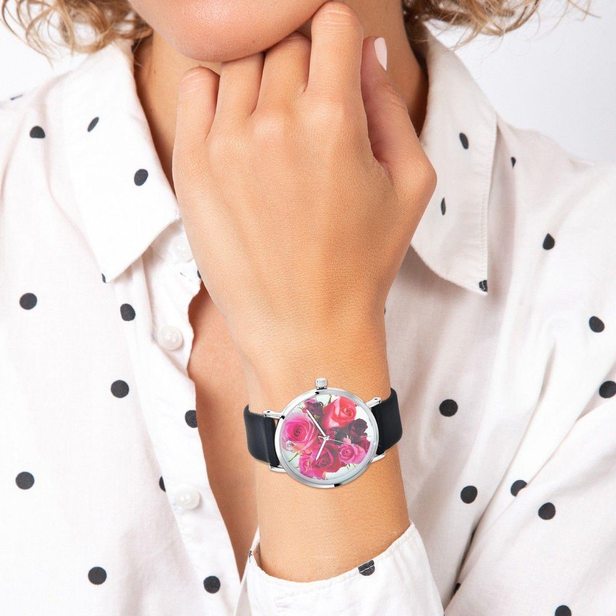 Voir la diapositive 2 : SC CRYSTAL Montre Amalia roses SC Crystal