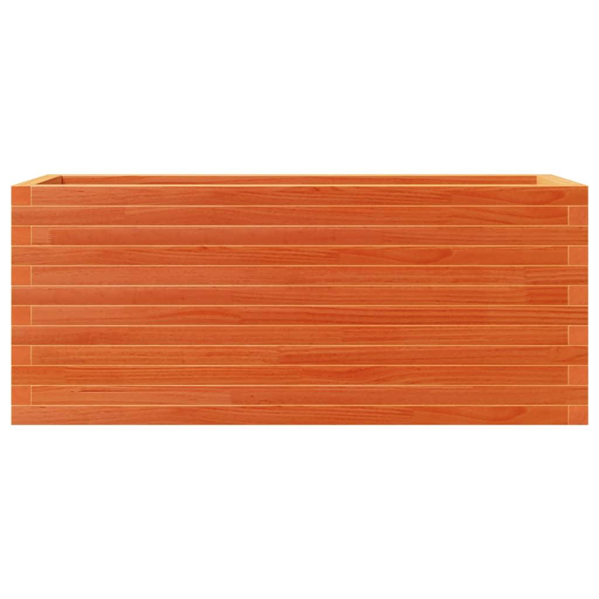 Voir la diapositive 5 : VIDAXL Jardiniere cire marron 110x40x46 cm bois de pin massif