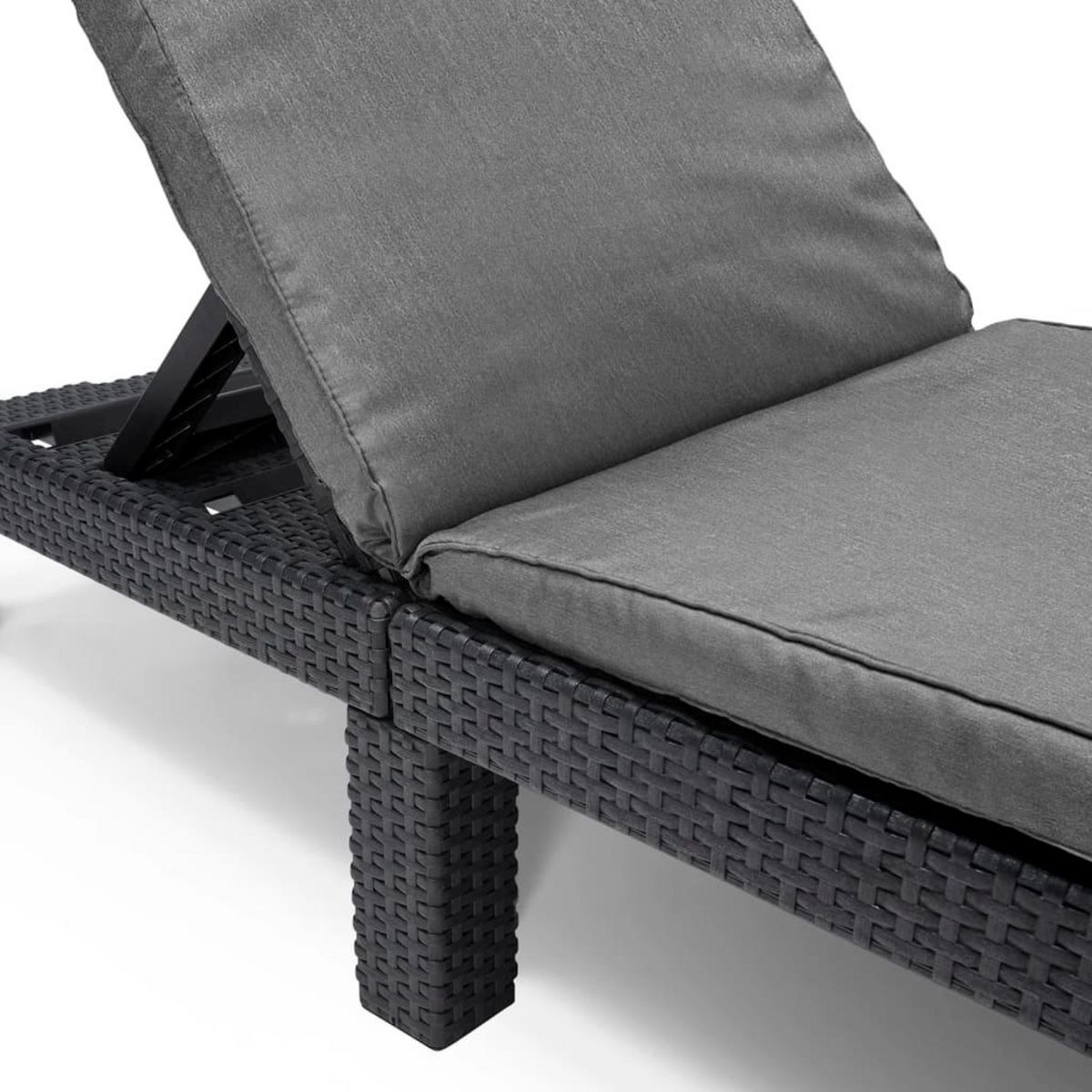 Keter Keter Chaise longue avec coussin Daytona Graphite
