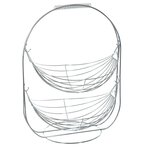 SECRET DE GOURMET Corbeille à fruits Double - H. 45 cm - Argent